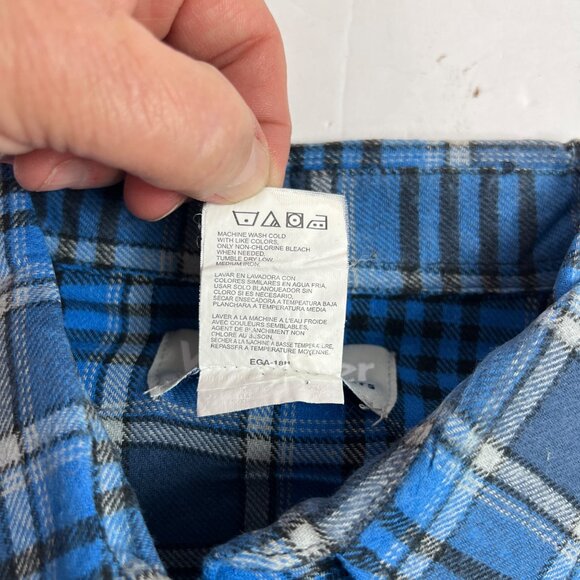 Wrangler Wrancher Mens Pearl Snap Western Shirt Plaid Rodeo Long Sleeve Sz Large - Picture 4 of 9